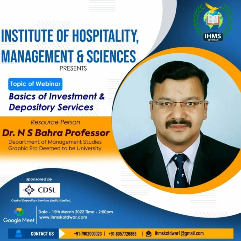 Webinar on “basics of Investment and Depository Services”