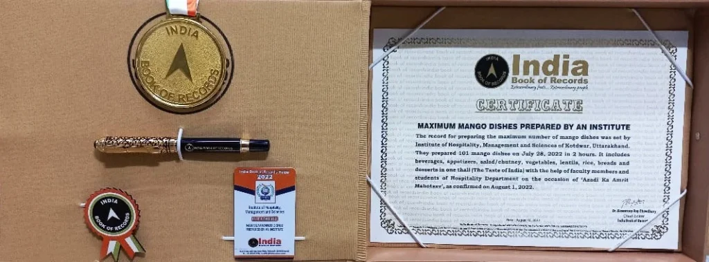 IHMS received the award pack of India Book of Records