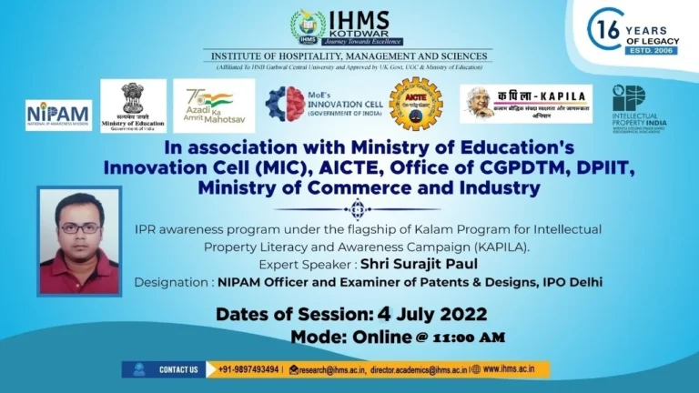 IPR Awareness Program – IHMS Kotdwar, photo 2
