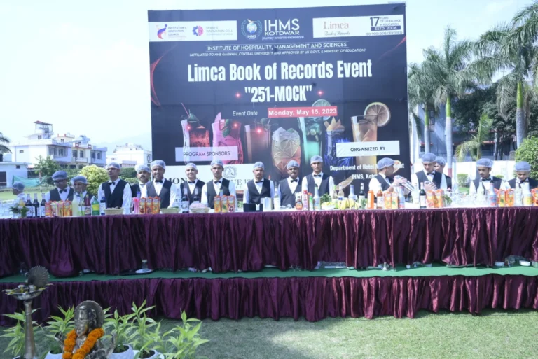 Limca Book of World Record "251-Mocktails" – IHMS Kotdwar, photo 16