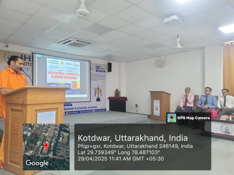 A seminar on "Implications of Bhagavad Gita in Modern Management" – IHMS Kotdwar, photo 7