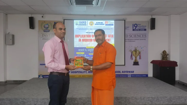 A seminar on "Implications of Bhagavad Gita in Modern Management" – IHMS Kotdwar, photo 4