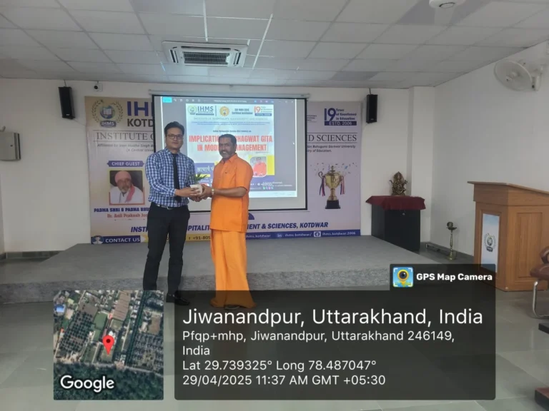 A seminar on "Implications of Bhagavad Gita in Modern Management" – IHMS Kotdwar, photo 3